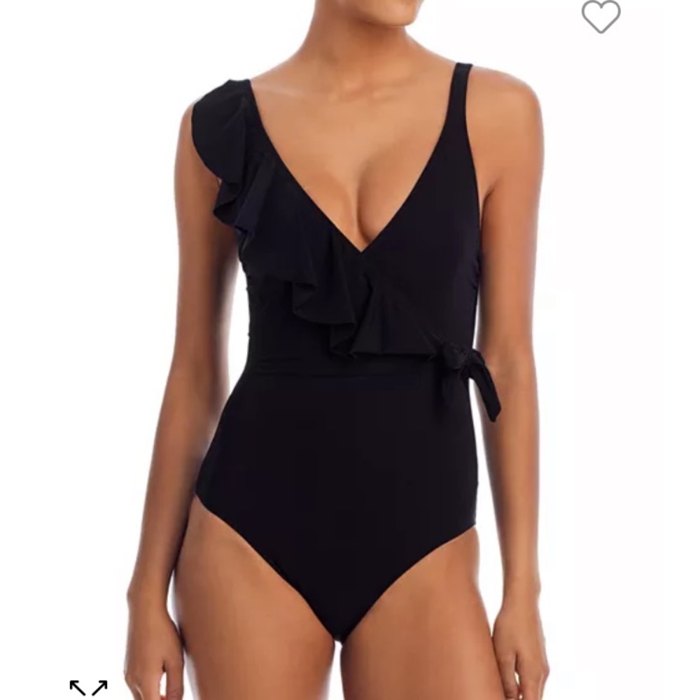 Profile by gottex ruffle wrap front tummy control one piece